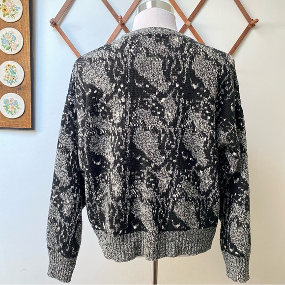 Vintage 1980s Abstract Funky Cardigan - Picture 7 of 14